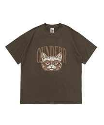 OUNDERR（オアンダーアール）の「RIDER UNDER CAT 半袖Tシャツ (カーキ)（Tシャツ/カットソー）」