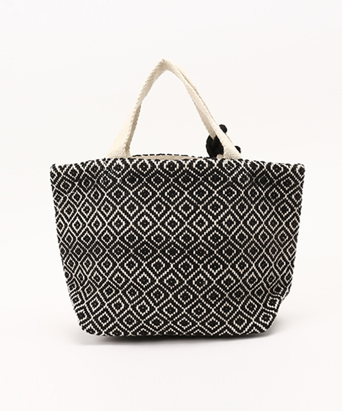 Lilas Campbell（リラキャンベル）の「＿Lilas Campbell　toto bag diamond（ハンドバッグ・レディース・アイボリー/ブラック/グリーン・FREE）」の4枚目の写真