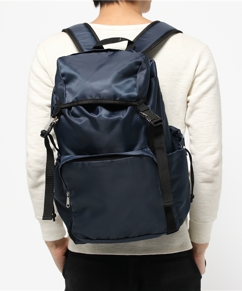 NANO universe（ナノユニバース）の「F/ナイロンリュック（バックパック/リュック・メンズ・ネイビー/キャメル/ブラック・FREE）」の10枚目の写真