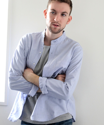 Denime | オックスフォード　バンドカラーシャツ/OXFORD SHIRT(シャツ/ブラウス)