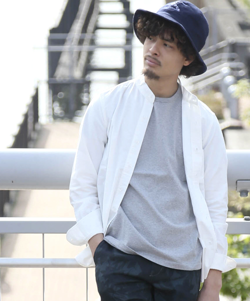 Denime(ドゥニーム)の「オックスフォード バンドカラーシャツ/OXFORD SHIRT(シャツ/ブラウス・メンズ・サックスブルー/ホワイト/イエロー・LARGE/X-LARGE/MEDIUM)」の12枚目の写真