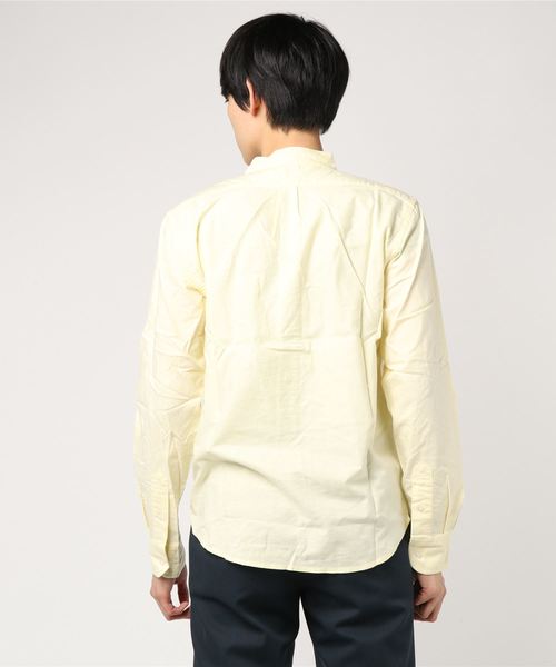 Denime(ドゥニーム)の「オックスフォード バンドカラーシャツ/OXFORD SHIRT(シャツ/ブラウス・メンズ・サックスブルー/ホワイト/イエロー・LARGE/X-LARGE/MEDIUM)」の5枚目の写真