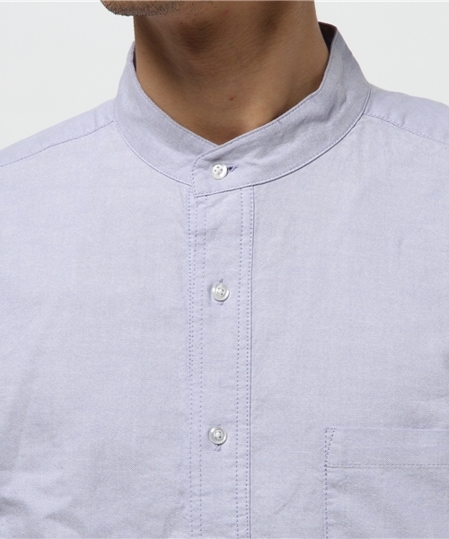 Denime(ドゥニーム)の「オックスフォード バンドカラーシャツ/OXFORD SHIRT(シャツ/ブラウス・メンズ・サックスブルー/ホワイト/イエロー・LARGE/X-LARGE/MEDIUM)」の6枚目の写真