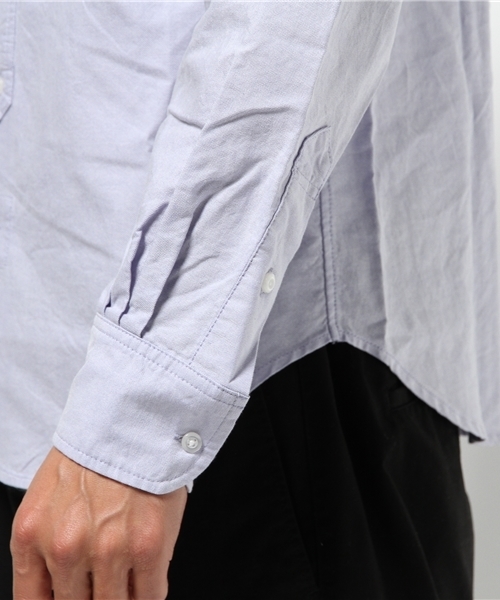 Denime(ドゥニーム)の「オックスフォード バンドカラーシャツ/OXFORD SHIRT(シャツ/ブラウス・メンズ・サックスブルー/ホワイト/イエロー・LARGE/X-LARGE/MEDIUM)」の7枚目の写真