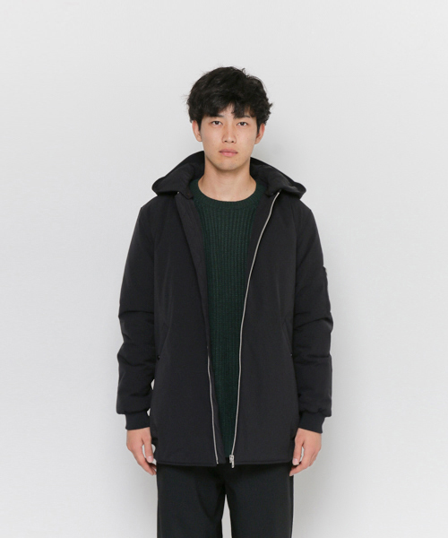 SENSE OF PLACE by URBAN RESEARCH（センスオブプレイスバイアーバンリサーチ）の「4WAYストレッチパテッドロングブルゾン（その他アウター・メンズ・ブラック/ダークブラウン・LARGE/MEDIUM）」の2枚目の写真