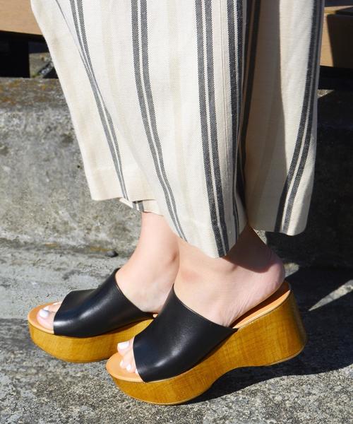 SHIPS（シップス）の「FORME DI CUOIO: プラットフォームサンダル◇（サンダル・レディース・キャメル/ホワイト/ブラック・37/35/38/36）」の8枚目の写真