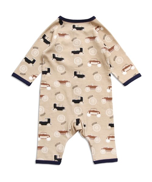 apres les cours（アプレレクール）の「vintage car カバーオール（ロンパース・キッズ・オフホワイト/ベージュ・70/60/80）」の3枚目の写真