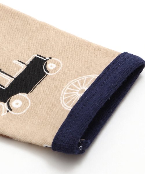 apres les cours（アプレレクール）の「vintage car カバーオール（ロンパース・キッズ・オフホワイト/ベージュ・70/60/80）」の8枚目の写真