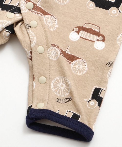 apres les cours（アプレレクール）の「vintage car カバーオール（ロンパース・キッズ・オフホワイト/ベージュ・70/60/80）」の9枚目の写真