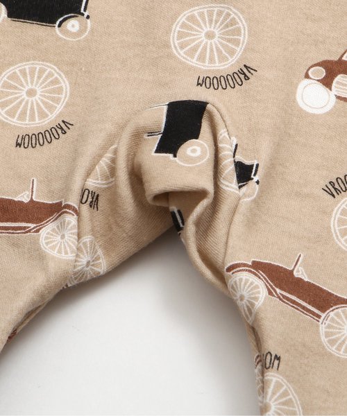 apres les cours（アプレレクール）の「vintage car カバーオール（ロンパース・キッズ・オフホワイト/ベージュ・70/60/80）」の10枚目の写真