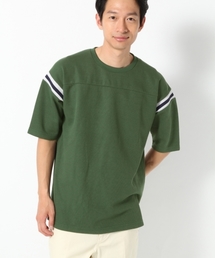 GLOBAL WORK | 【吸水速乾】リブフットボール半袖Ｔ/738797(Tシャツ/カットソー)