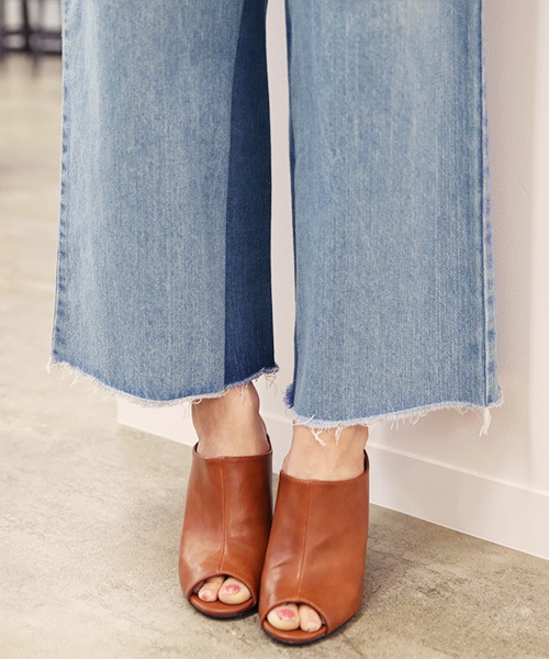 Luz Llena (philter)（ラズレナ　フィルター）の「[綿100%]配色切替えワイドデニムパンツ（デニムパンツ・レディース・サックスブルー/ブルー・LARGE/MEDIUM）」の8枚目の写真