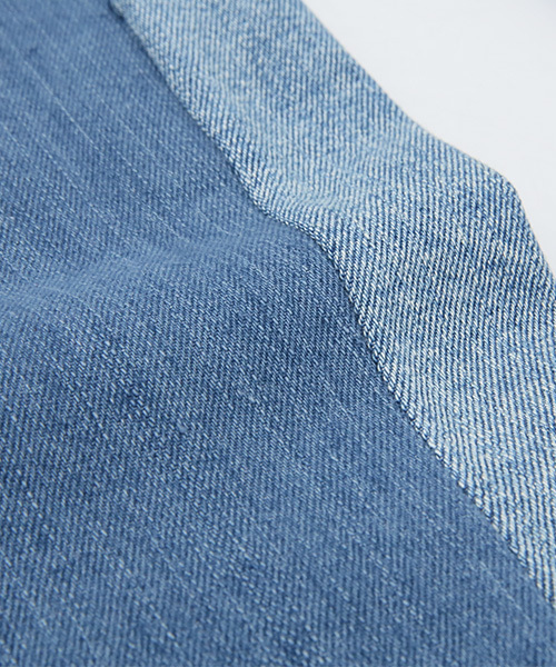 Luz Llena (philter)（ラズレナ　フィルター）の「[綿100%]配色切替えワイドデニムパンツ（デニムパンツ・レディース・サックスブルー/ブルー・LARGE/MEDIUM）」の9枚目の写真