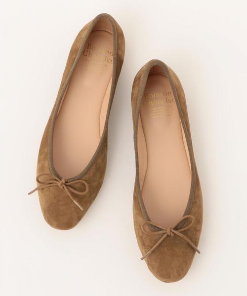 Boisson Chocolat（ボワソンショコラ）の「BFC ﾚｻﾞｰﾊﾞﾚｴFLT○（バレエシューズ・レディース・ブラック/ブラウン/オリーブ/ワインレッド・22cm/22.5cm/24.5cm/23cm/25cm/24cm/23.5cm）」の4枚目の写真