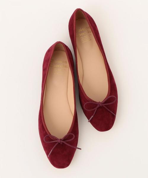 Boisson Chocolat（ボワソンショコラ）の「BFC ﾚｻﾞｰﾊﾞﾚｴFLT○（バレエシューズ・レディース・ブラック/ブラウン/オリーブ/ワインレッド・22cm/22.5cm/24.5cm/23cm/25cm/24cm/23.5cm）」の14枚目の写真