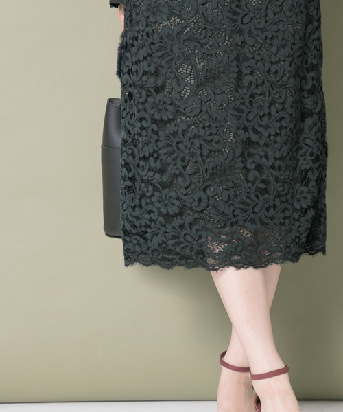 URBAN RESEARCH（アーバンリサーチ）の「カラーレースタイトスカート（スカート・レディース・パープル系その他/グリーン/ベージュ・38/36）」の14枚目の写真