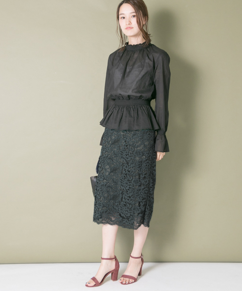 URBAN RESEARCH（アーバンリサーチ）の「カラーレースタイトスカート（スカート・レディース・パープル系その他/グリーン/ベージュ・38/36）」の15枚目の写真