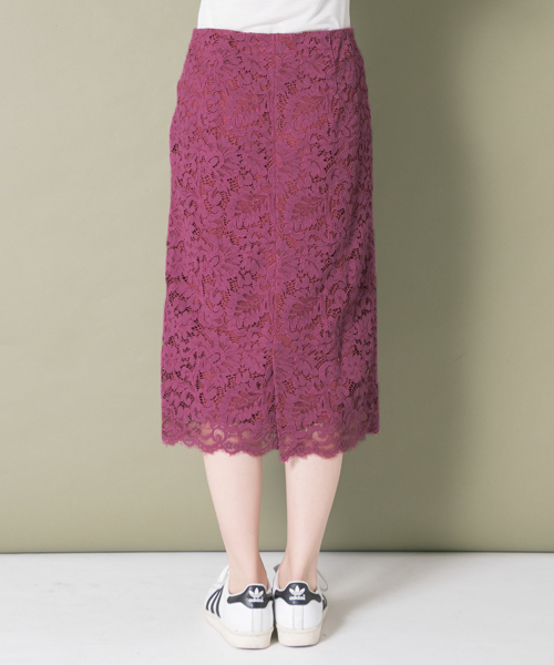 URBAN RESEARCH（アーバンリサーチ）の「カラーレースタイトスカート（スカート・レディース・パープル系その他/グリーン/ベージュ・38/36）」の4枚目の写真