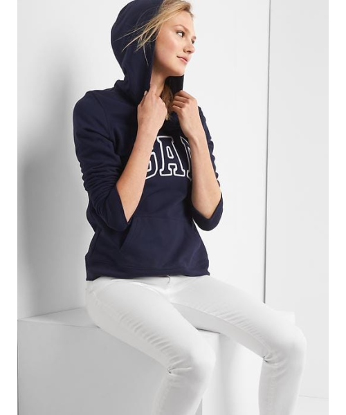 GAP（ギャップ）の「Gap フリースロゴ プルオーバーパーカー（パーカー・レディース・グレー/ネイビー/ブラック/ホワイト・XS/L/XXS/M/S）」の4枚目の写真