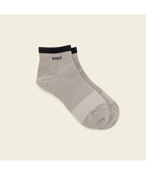 AIGLE（エーグル）の「ワクロスショートソックス（ソックス/靴下・レディース・ブラック/カーキ/ネイビー/オフホワイト/ダークネイビー/グレー/ダークブルー・MEDIUM/LARGE）」の4枚目の写真
