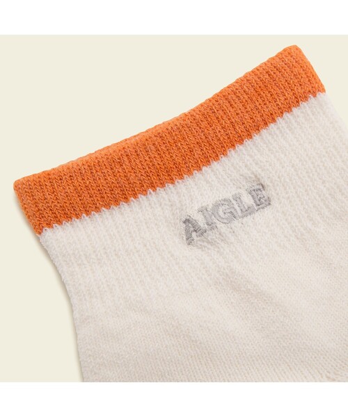 AIGLE（エーグル）の「ワクロスショートソックス（ソックス/靴下・レディース・ブラック/カーキ/ネイビー/オフホワイト/ダークネイビー/グレー/ダークブルー・MEDIUM/LARGE）」の8枚目の写真