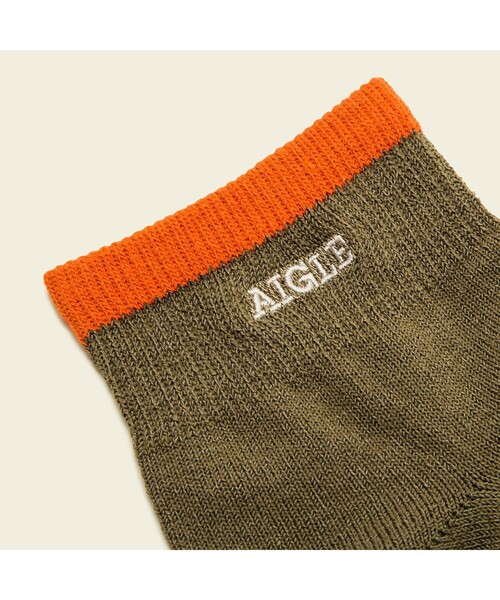 AIGLE（エーグル）の「ワクロスショートソックス（ソックス/靴下・レディース・ブラック/カーキ/ネイビー/オフホワイト/ダークネイビー/グレー/ダークブルー・MEDIUM/LARGE）」の11枚目の写真