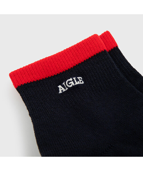 AIGLE（エーグル）の「ワクロスショートソックス（ソックス/靴下・レディース・ブラック/カーキ/ネイビー/オフホワイト/ダークネイビー/グレー/ダークブルー・MEDIUM/LARGE）」の14枚目の写真