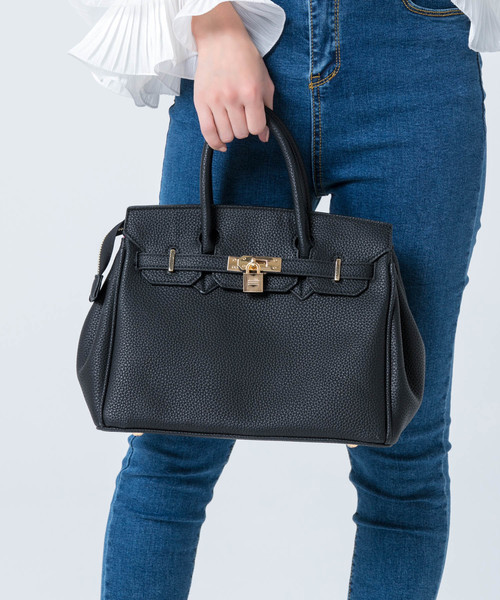 Edit Sheen（エディットシーン）の「スカーフ付きハンドバッグBig（ハンドバッグ・レディース・ブラック/グレー/ピンク/モカ・FREE）」の2枚目の写真