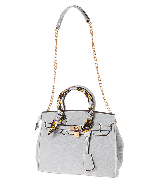 Edit Sheen（エディットシーン）の「スカーフ付きハンドバッグBig（ハンドバッグ・レディース・ブラック/グレー/ピンク/モカ・FREE）」の8枚目の写真