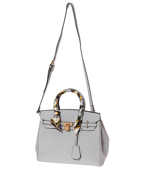 Edit Sheen（エディットシーン）の「スカーフ付きハンドバッグBig（ハンドバッグ・レディース・ブラック/グレー/ピンク/モカ・FREE）」の9枚目の写真