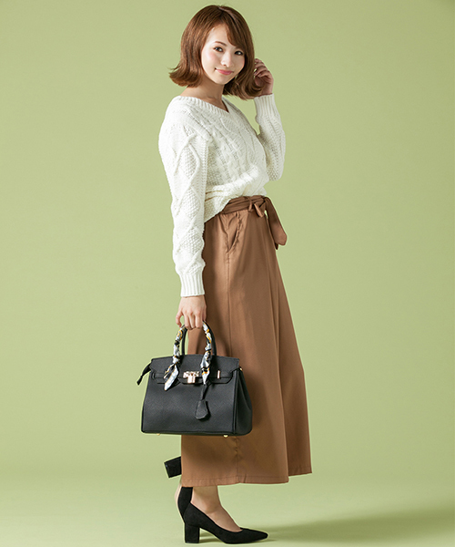 Edit Sheen（エディットシーン）の「スカーフ付きハンドバッグBig（ハンドバッグ・レディース・ブラック/グレー/ピンク/モカ・FREE）」の13枚目の写真