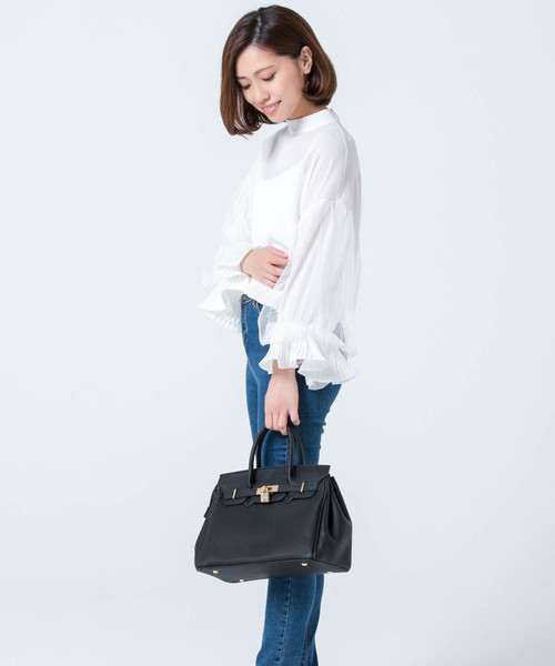 Edit Sheen（エディットシーン）の「スカーフ付きハンドバッグBig（ハンドバッグ・レディース・ブラック/グレー/ピンク/モカ・FREE）」の16枚目の写真