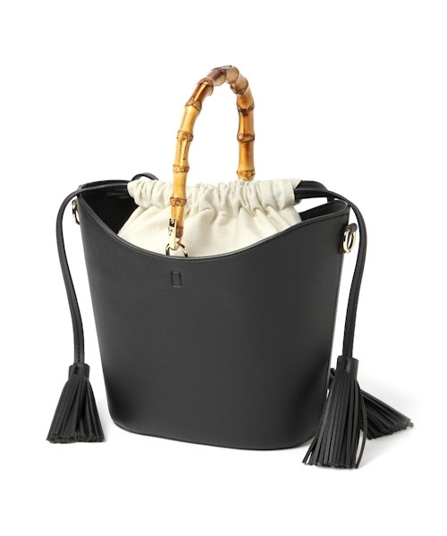 Andemiu(アンデミュウ)の「バンブーモチテバケツショルダー790481(ショルダーバッグ・レディース・ブラック/レッド/キャメル・FREE)」の9枚目の写真