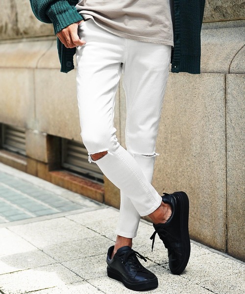 jiggys shop(ジギーズショップ)の「ストレッチスキニーパンツ デニム & ダメージデニム アンクルパンツ(デニムパンツ・メンズ・ブルー系その他6/ブラック系その他/グレー系その他/ブルー系その他/ブラック系その他2/グレー系その他2/ブルー系その他2/ブルー系その他3/ブルー系その他4/ブルー系その他5/ホワイト系その他/ホワイト系その他2/その他2/その他3/その他1/ブラック系その他3/グレー系その他3/ホワイト系その他3/その他9/ワンウォッシュ/その他4/その他5/その他6/その他7/その他8/ブラック系その他4/ブラック系その他5/ブラック系その他6・X-LARGE/LARGE/MEDIUM/SMALL)」の2枚目の写真