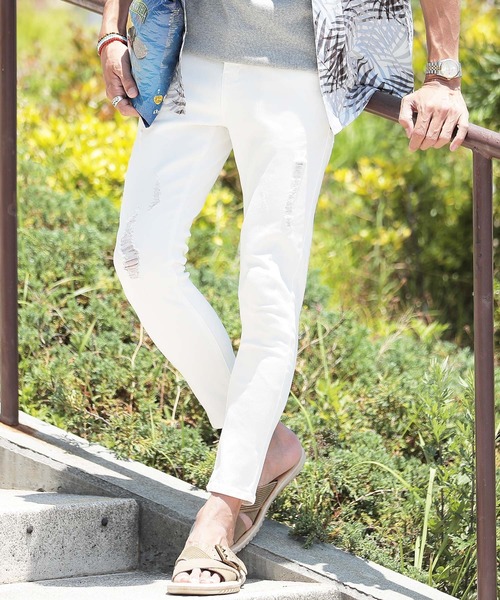 jiggys shop(ジギーズショップ)の「ストレッチスキニーパンツ デニム & ダメージデニム アンクルパンツ(デニムパンツ・メンズ・ブルー系その他6/ブラック系その他/グレー系その他/ブルー系その他/ブラック系その他2/グレー系その他2/ブルー系その他2/ブルー系その他3/ブルー系その他4/ブルー系その他5/ホワイト系その他/ホワイト系その他2/その他2/その他3/その他1/ブラック系その他3/グレー系その他3/ホワイト系その他3/その他9/ワンウォッシュ/その他4/その他5/その他6/その他7/その他8/ブラック系その他4/ブラック系その他5/ブラック系その他6・X-LARGE/LARGE/MEDIUM/SMALL)」の3枚目の写真