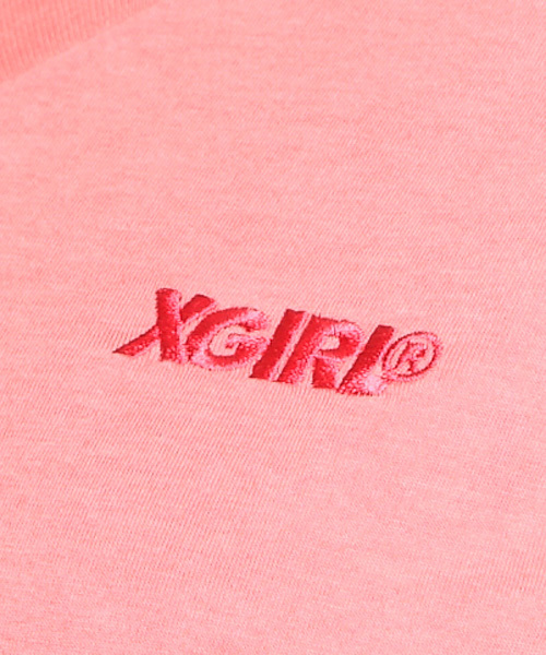 X-girl（エックスガール）の「BASIC V-NECK TEE（Tシャツ/カットソー・レディース・ホワイト/ブラック/チャコールグレー/ピンク・1/2）」の10枚目の写真