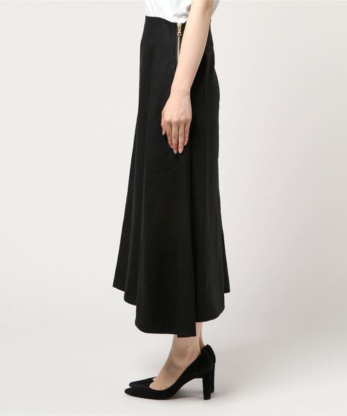 un dix cors（アンディコール）の「リネンロングスカート（スカート・レディース・ベージュ/ブラック/オレンジ・ﾌﾘ-）」の4枚目の写真