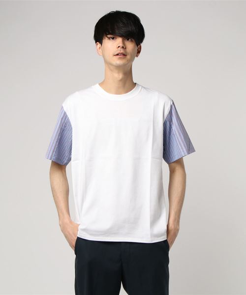 DISCOVERED(ディスカバード)の「【DISCOVERED】Striped shirt(Tシャツ/カットソー・メンズ・ブラック/ホワイト・1/2)」の5枚目の写真