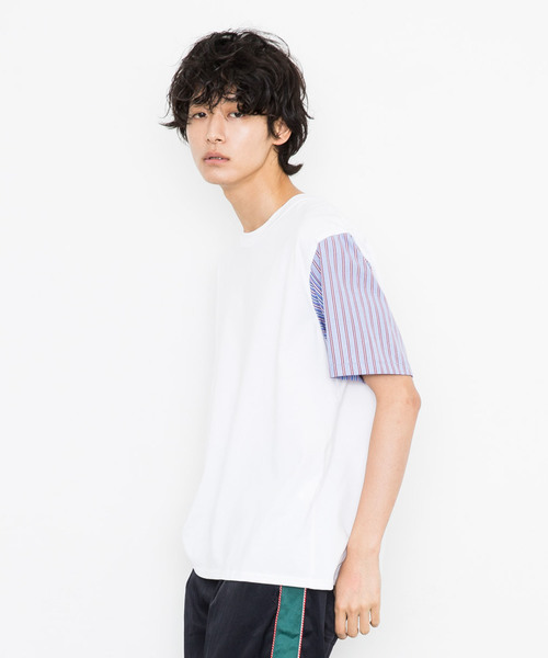 DISCOVERED(ディスカバード)の「【DISCOVERED】Striped shirt(Tシャツ/カットソー・メンズ・ブラック/ホワイト・1/2)」の6枚目の写真