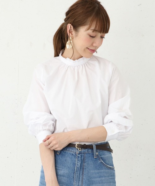 URBAN RESEARCH Sonny Label(アーバンリサーチサニーレーベル)の「スタンドフリルカラーブラウス(シャツ/ブラウス)」|オフホワイト