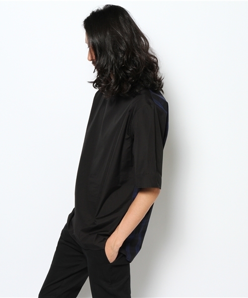 MIDWEST（ミッドウエスト）の「DIET BUTCHER SLIM SKIN×MIDWEST 別注チェックプリントシャツ（シャツ/ブラウス・メンズ・ホワイト/ブラック・FREE）」の3枚目の写真