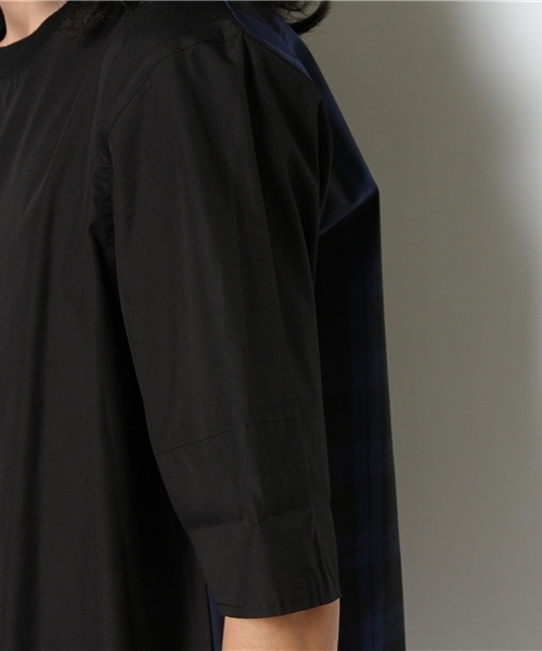 MIDWEST（ミッドウエスト）の「DIET BUTCHER SLIM SKIN×MIDWEST 別注チェックプリントシャツ（シャツ/ブラウス・メンズ・ホワイト/ブラック・FREE）」の6枚目の写真