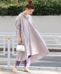JOURNAL STANDARD | カラーストライプバックボタンAラインワンピース◆(シャツワンピース)