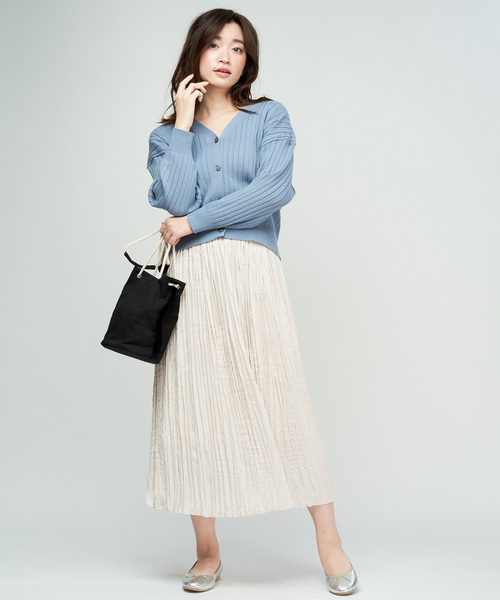 DISCOAT（ディスコート）の「リブカーディガン（カーディガン/ボレロ・レディース・ネイビー/レッド/サックスブルー/グリーン/ブラック系その他/オフホワイト/ライトグレー・ﾌﾘ-）」の22枚目の写真