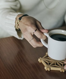 Vaya Con Dios（ヴァヤコンディオス）の「【VayaConDios/ヴァヤコンディオス】ステンレス製 シンプル スリムカーブリング（リング）」