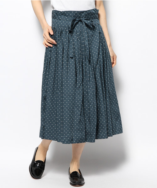BEAMS BOY（ビームスボーイ）の「○BEAMS BOY / ドット ブルガリアン スカート（スカート・レディース・グリーン系その他/ネイビー・ONE SIZE）」の10枚目の写真
