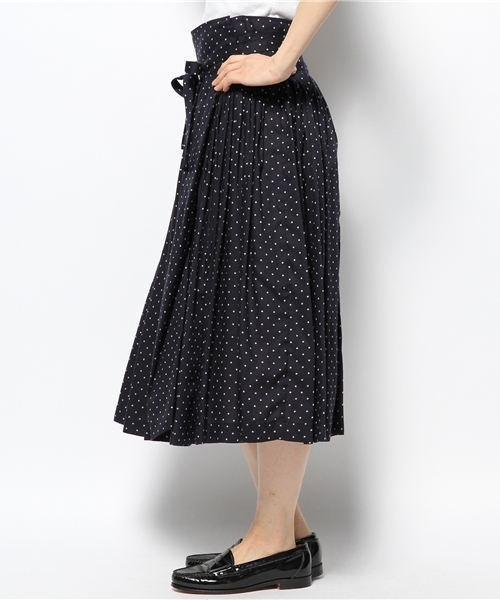 BEAMS BOY（ビームスボーイ）の「○BEAMS BOY / ドット ブルガリアン スカート（スカート・レディース・グリーン系その他/ネイビー・ONE SIZE）」の6枚目の写真