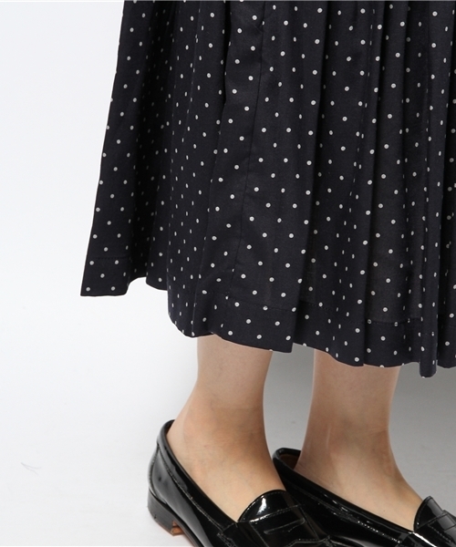 BEAMS BOY（ビームスボーイ）の「○BEAMS BOY / ドット ブルガリアン スカート（スカート・レディース・グリーン系その他/ネイビー・ONE SIZE）」の3枚目の写真