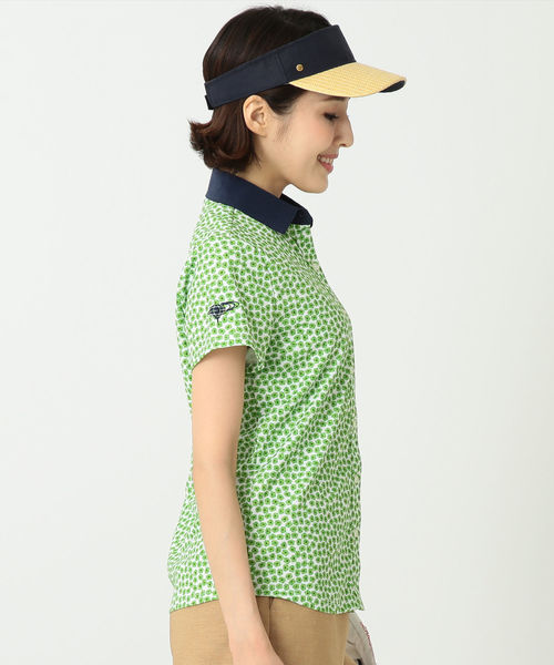 BEAMS GOLF ビームスゴルフ 花柄 半袖ポロシャツ XL 総柄 グリーン BEAMS GOLF（ビームスゴルフ）の「BEAMS GOLF ORANGE LABEL / ひまわり
