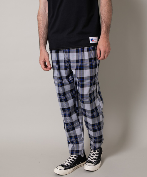 YARD PLUS(ヤードプリュス)の「YARD PLUS 2タックイージーチェックパンツ(その他パンツ・メンズ・ブラウン/ブルー・MEDIUM/LARGE)」の1枚目の写真